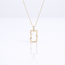 Gouden collier met open rechthoekhanger