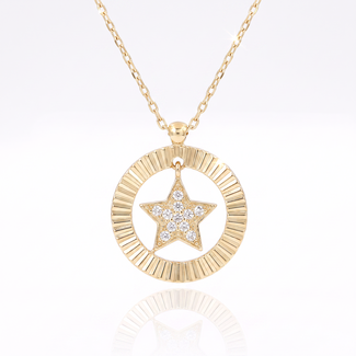Gouden Ster Collier met Zirkonia