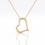 Gouden collier met open hart hanger