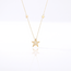 Gouden Sterren Collier met Zirkonia 45,5 cm