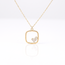 Gouden collier vierkant met hartje