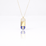 gouden ketting met blauw oog detail en zirkonia