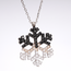 Witgouden collier met sneeuwvlok in kleur