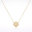 Gouden collier met filigraan vierkanten en design