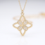 Gouden collier met klaverhanger