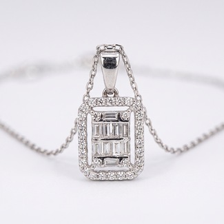 Witgouden Diamanten Collier 0.25ct
