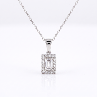 Witgouden Diamanten Ketting 0.40ct