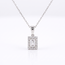 Witgouden ketting baguette diamant 0,40 ct