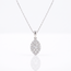 Witgouden ovaal collier diamant 0,33 ct