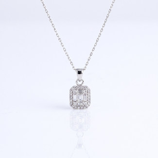Witgouden Diamanten Collier 0.30ct
