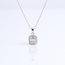 Witgouden collier vierkant 0,30 ct diamant