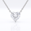 Witgouden collier 14 karaat met hartvormige lab grown diamant 2.07 ct