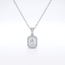 Witgouden ketting baguette diamant 0,43 ct