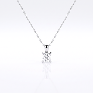 Witgouden Solitaire Diamant Ketting 0.25ct