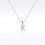 Witgouden ketting met solitaire diamant 0,25 ct