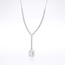 Witgouden Y-ketting met emerald diamant