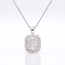 Witgouden ketting baguette diamant 0,30 ct