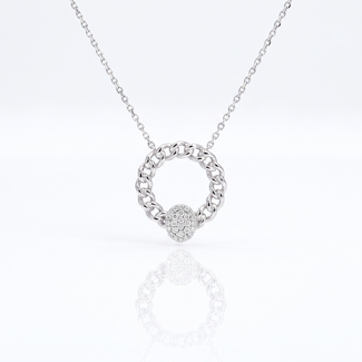 Witgouden Diamanten Collier 0.25ct