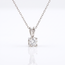 Witgouden solitair collier met V-beugel