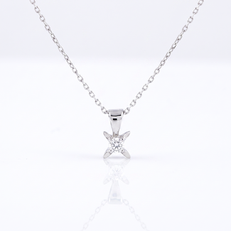 Witgouden diamant collier