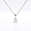 Witgouden solitair collier 0,07 ct diamant