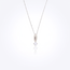 Witgouden collier met solitaire zirkonia
