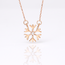 Roségouden sneeuwvlok collier met diamant