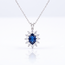 Witgouden Saffier Diamanten Collier