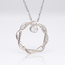 Cirkel Diamanten Collier Witgoud