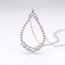 Witgouden druppelcollier 0,15 ct diamant