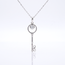 Witgouden sleutel collier 0,08 ct diamant