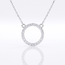 Witgouden cirkel collier 0,14 ct diamant