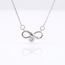 Witgouden infinity collier 0,09 ct diamant