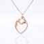 Roségouden moeder en kind collier 0,06 ct