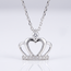 Witgouden kroon collier 0,07 ct diamant
