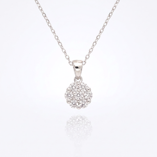 Diamanten Cluster Collier Witgoud