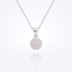 Witgouden cluster collier 0,21 ct diamant