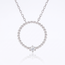 Witgouden cirkel collier met 0,09 ct G SI diamant
