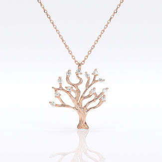 Levensboom Collier Roségoud