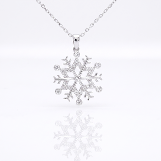 Sneeuwvlok Collier Witgoud