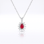 Robijn Diamant Collier Witgoud