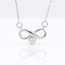 Witgouden Infinity Collier Met Diamant 0.09 Ct