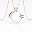 Witgouden Maan En Ster Hanger Met Diamant