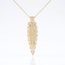Gouden collier met druppelhanger en zirkonia