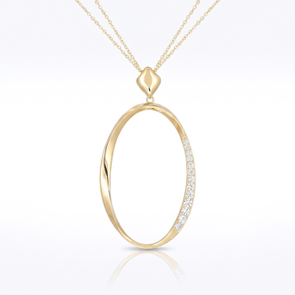 Ovaal Collier met Zirkonia