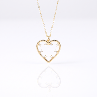 Open Hart Collier Zirkonia