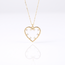 14 karaat gouden hart collier met zirkonia