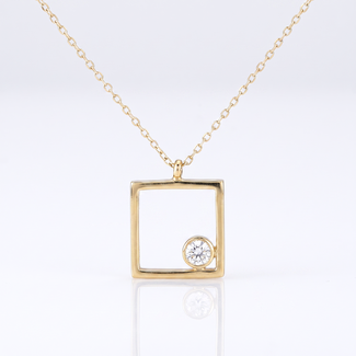 Open Vierkant Collier