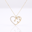 Gouden collier open hart met sterren