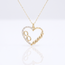 14 karaat gouden collier hart en infinity